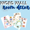 Word wall room decor